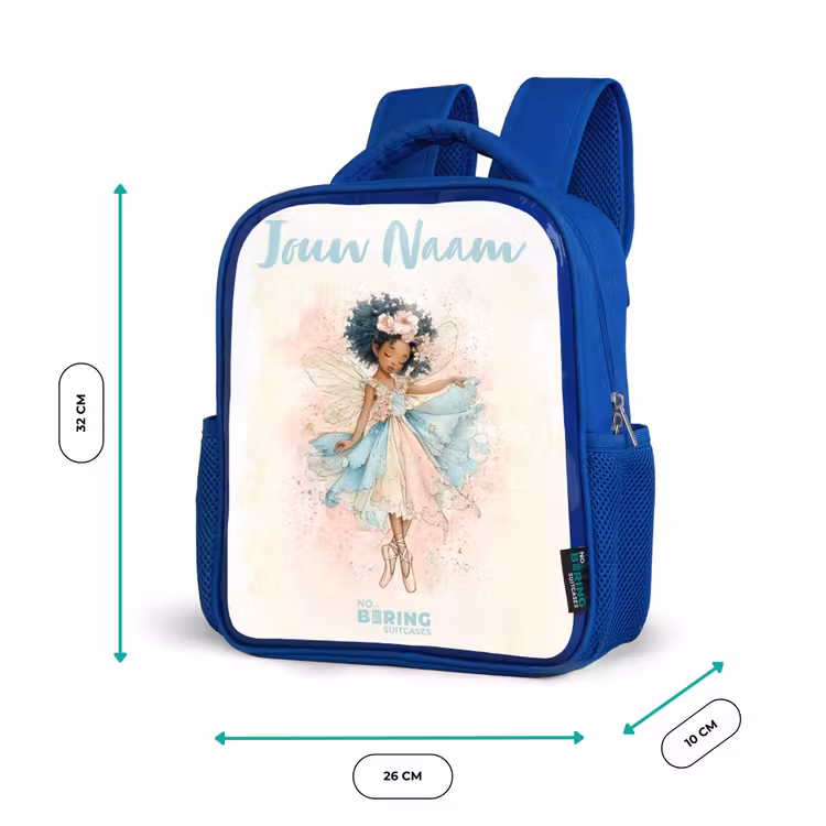 Kinderrugzak met naam - Blauw - Elf - Ballet - Kleurrijk — 5
