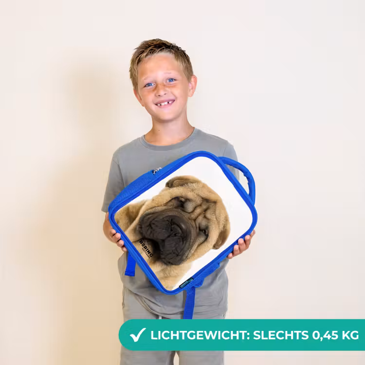 Kinderrugzak - Blauw - Hondje met Boos Hoofd — 2