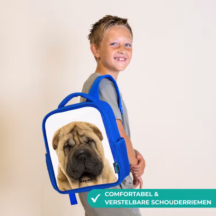 Kinderrugzak - Blauw - Hondje met Boos Hoofd — 4