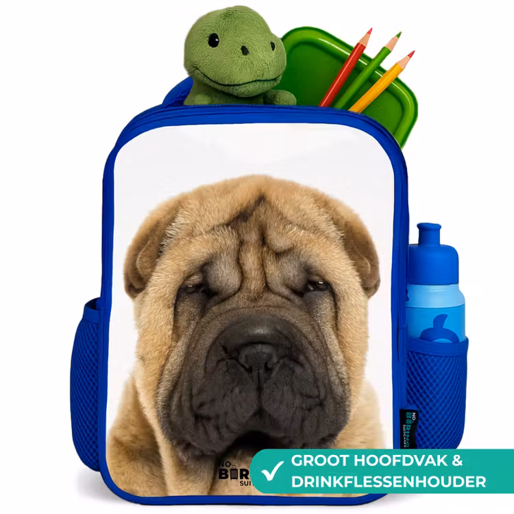 Kinderrugzak - Blauw - Hondje met Boos Hoofd — 6