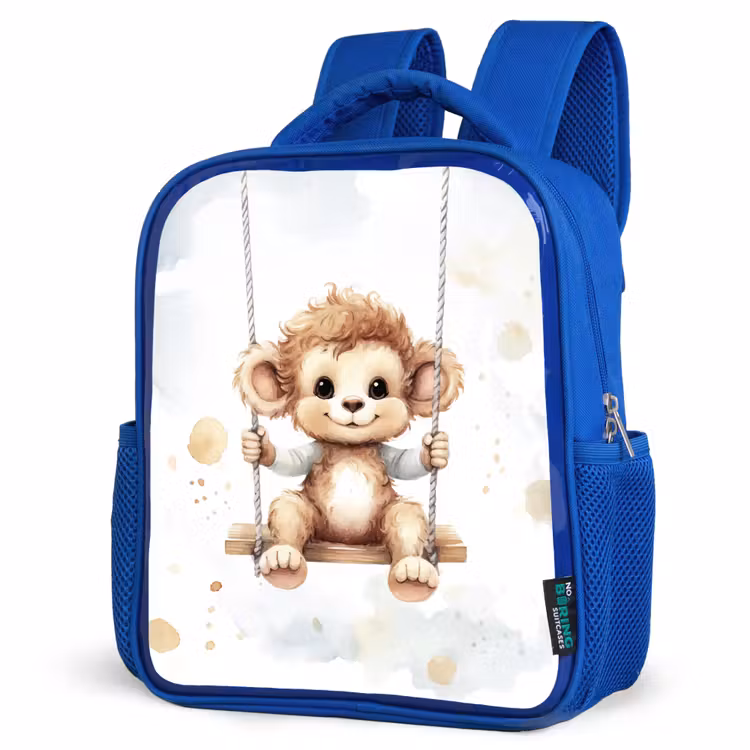 Kinderrugzak - Blauw - Aap - Dier - Kinderen — 7