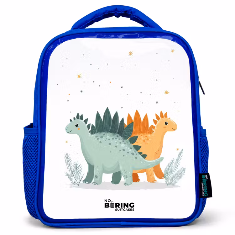 Kinderrugzak - Blauw - Dinos - Dieren - Sterren — 1