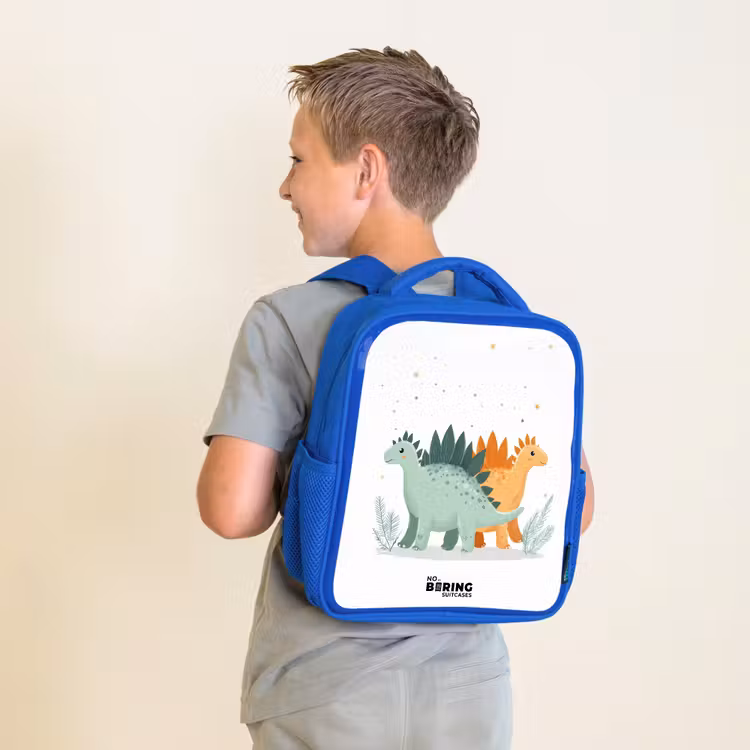 Kinderrugzak - Blauw - Dinos - Dieren - Sterren — 3