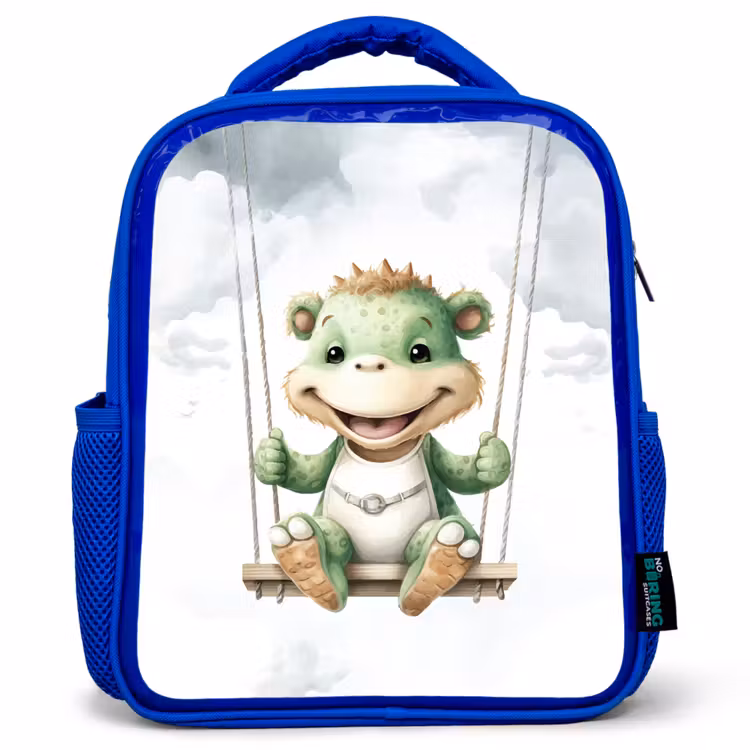 Kinderrugzak - Blauw - Draak - Baby dier - Kinderen — 1