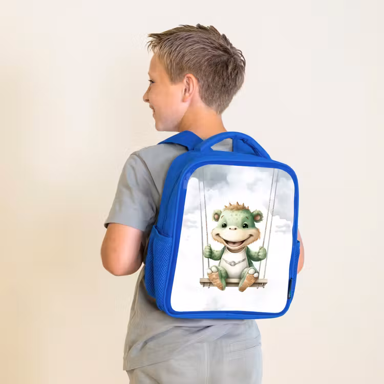 Kinderrugzak - Blauw - Draak - Baby dier - Kinderen — 3