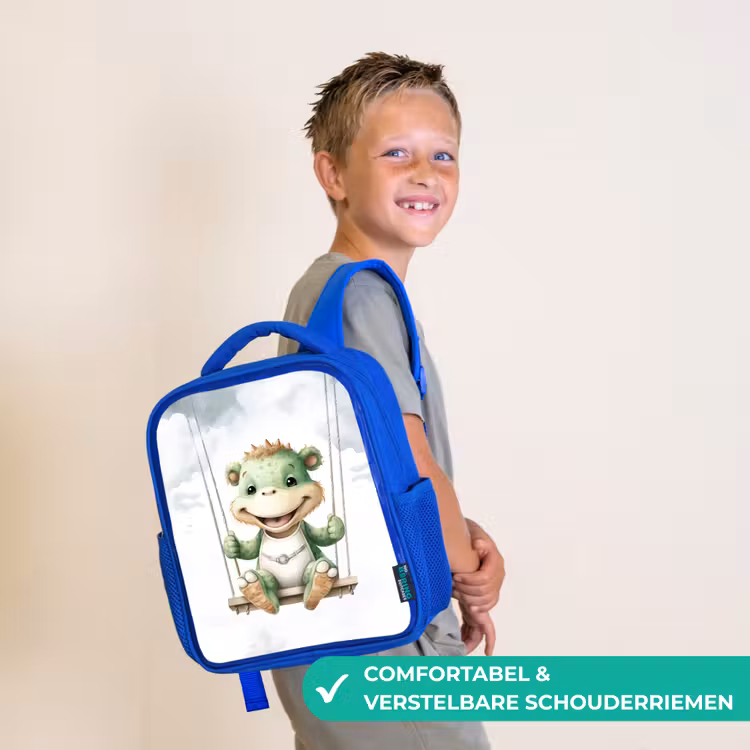Kinderrugzak - Blauw - Draak - Baby dier - Kinderen — 4