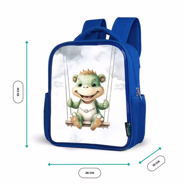 Kinderrugzak - Blauw - Draak - Baby dier - Kinderen — 5