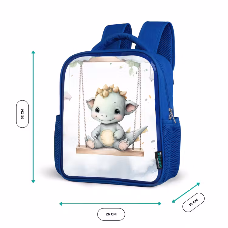 Kinderrugzak - Blauw - Draak - Baby dier - Kinderen — 5
