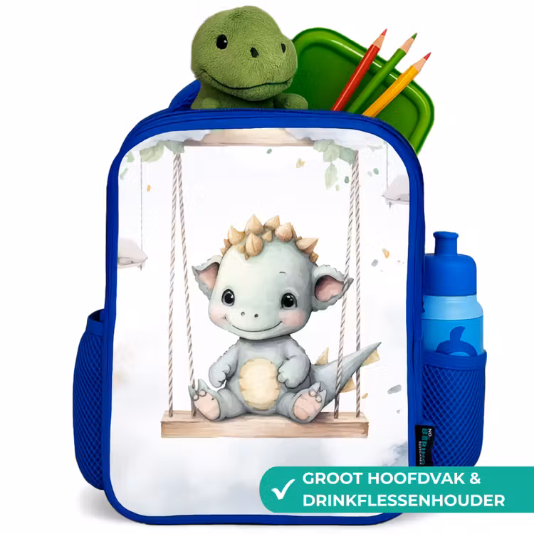 Kinderrugzak - Blauw - Draak - Baby dier - Kinderen — 6