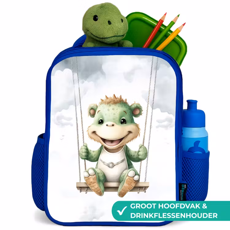 Kinderrugzak - Blauw - Draak - Baby dier - Kinderen — 6