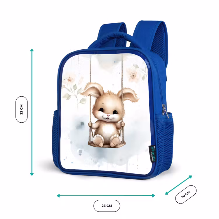 Kinderrugzak - Blauw - Konijn - Baby dier - Kinderen — 5