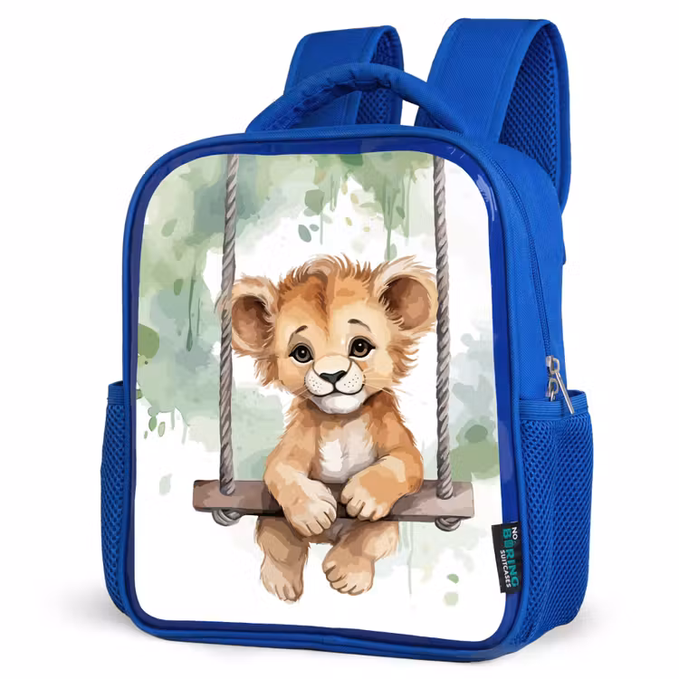 Kinderrugzak - Blauw - Leeuw - Dier - Kinderen - Jungle — 7