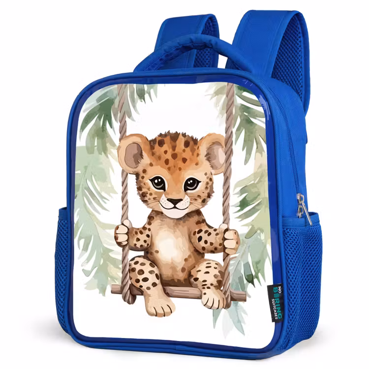 Kinderrugzak - Blauw - Luipaard - Dier - Kinderen - Jungle — 7
