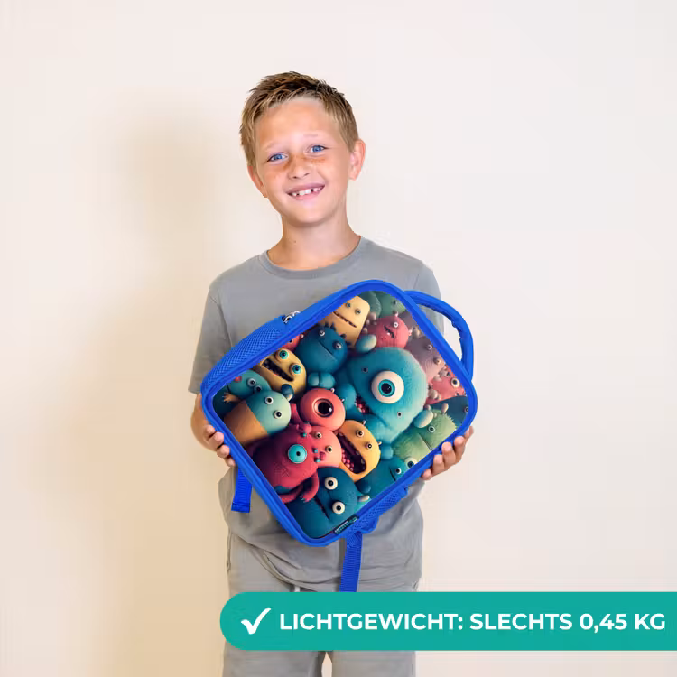 Kinderrugzak - Blauw - Monster Menigte — 2