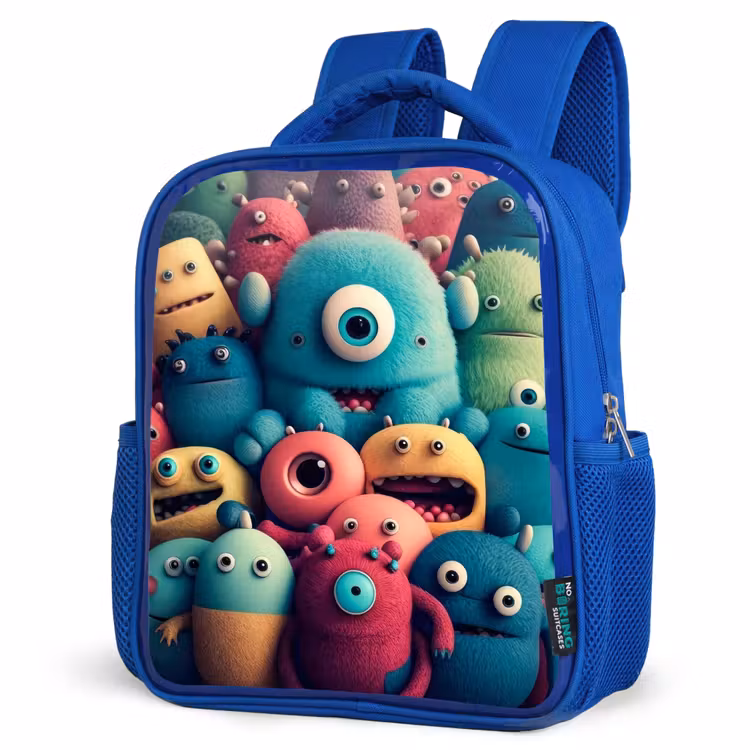Kinderrugzak - Blauw - Monster Menigte — 7