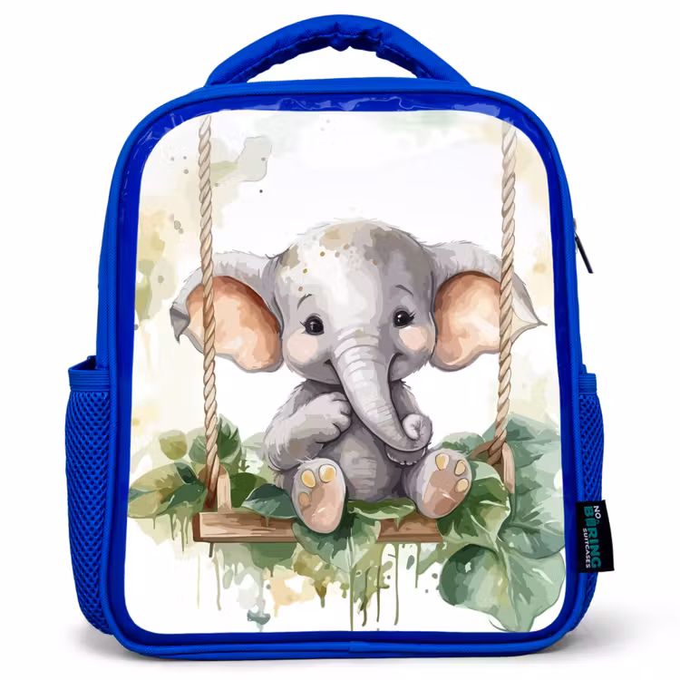 Kinderrugzak - Blauw - Olifant - Dier - Kinderen - Jungle — 1