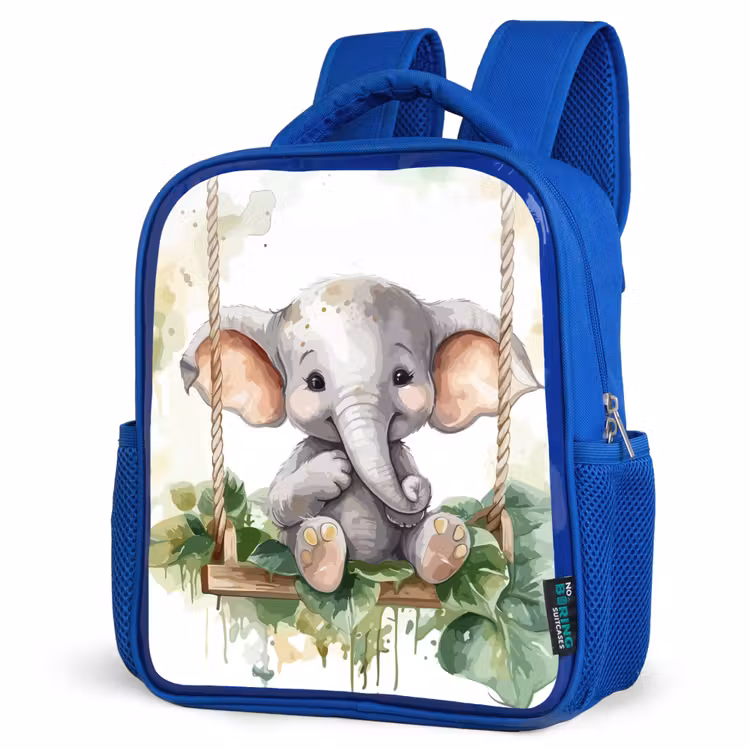 Kinderrugzak - Blauw - Olifant - Dier - Kinderen - Jungle — 7