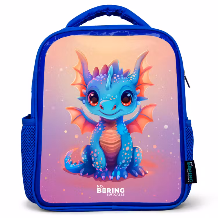 Kinderrugzak - Blauw - Schattige baby draak — 1