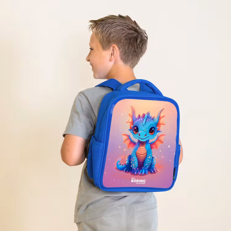 Kinderrugzak - Blauw - Schattige baby draak — 3