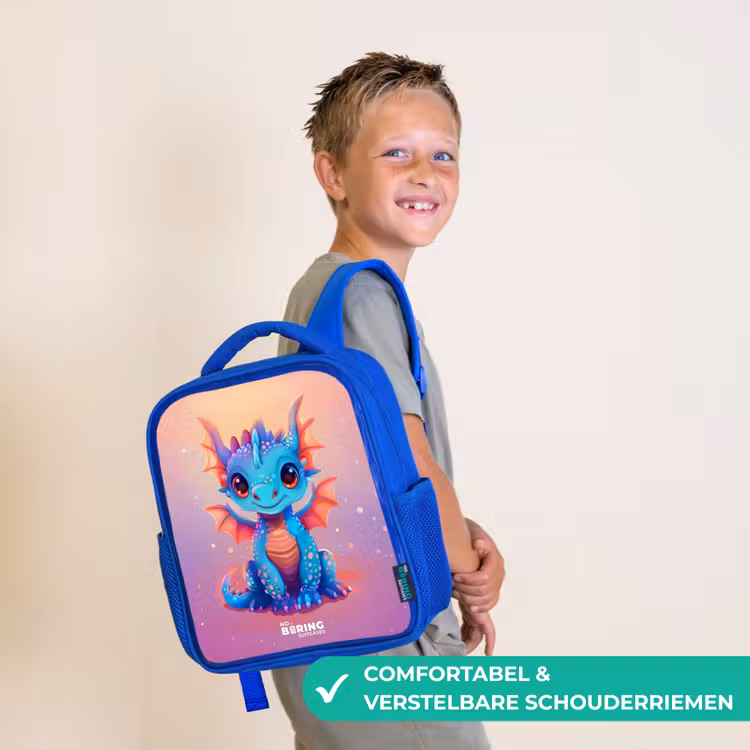 Kinderrugzak - Blauw - Schattige baby draak — 4
