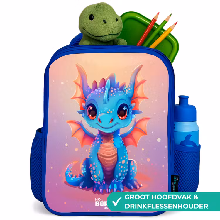 Kinderrugzak - Blauw - Schattige baby draak — 6