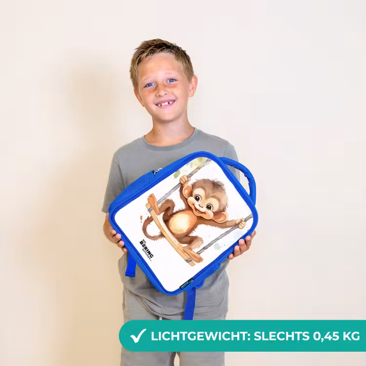 Kinderrugzak - Blauw - Schommelende grote aap — 2
