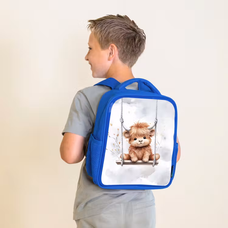 Kinderrugzak - Blauw - Schotse hooglander - Dier - Kinderen — 3