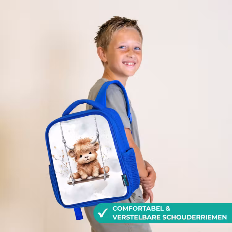 Kinderrugzak - Blauw - Schotse hooglander - Dier - Kinderen — 4