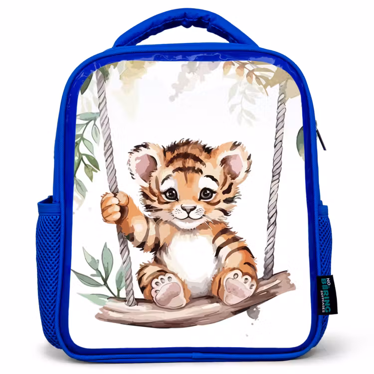 Kinderrugzak - Blauw - Tijger - Dier - Kinderen - Jungle — 1