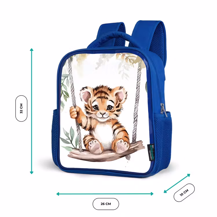 Kinderrugzak - Blauw - Tijger - Dier - Kinderen - Jungle — 5