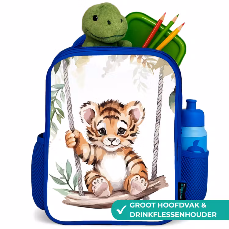 Kinderrugzak - Blauw - Tijger - Dier - Kinderen - Jungle — 6