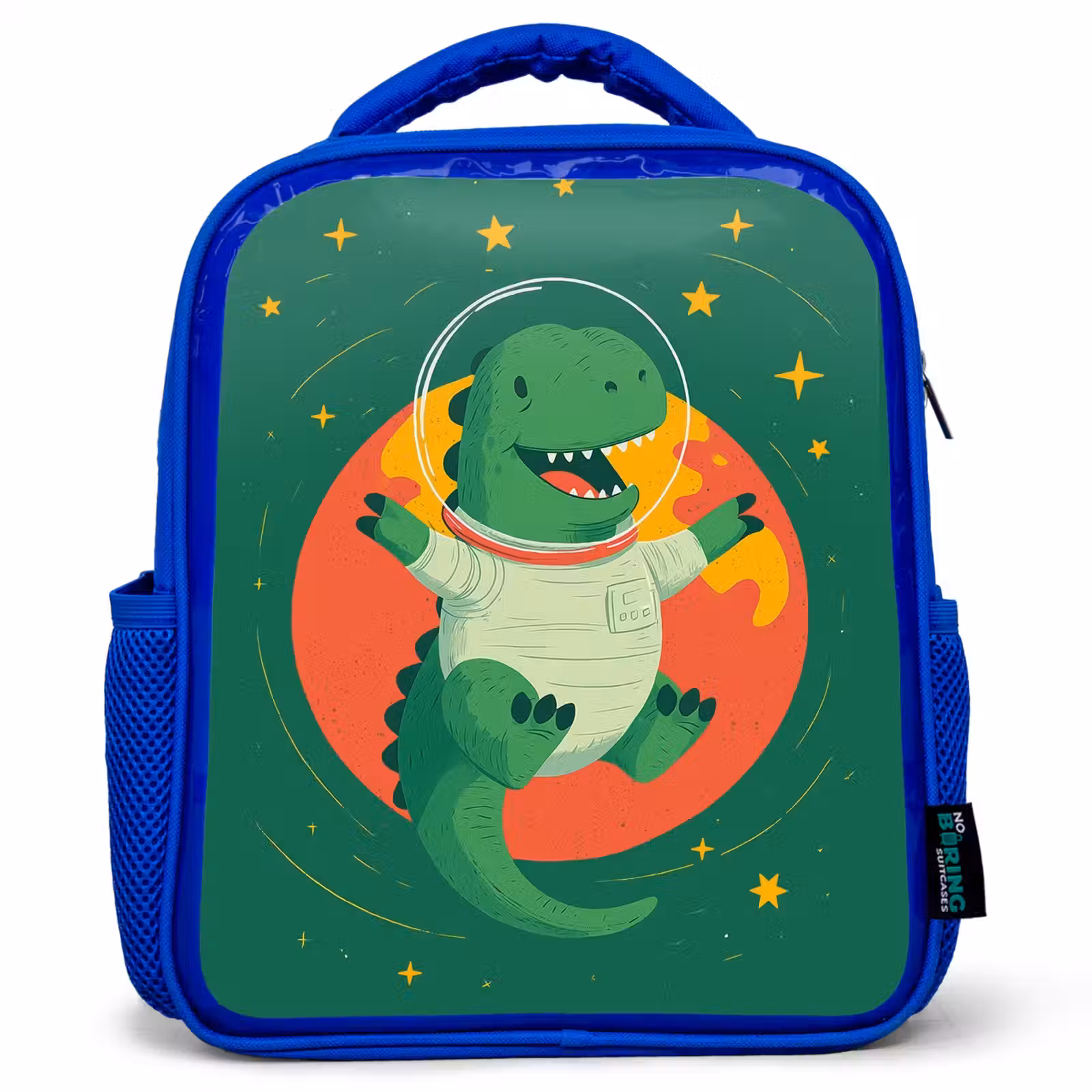 Kinderrugzak - Blauw - Dino - Groen - Planeet — 1