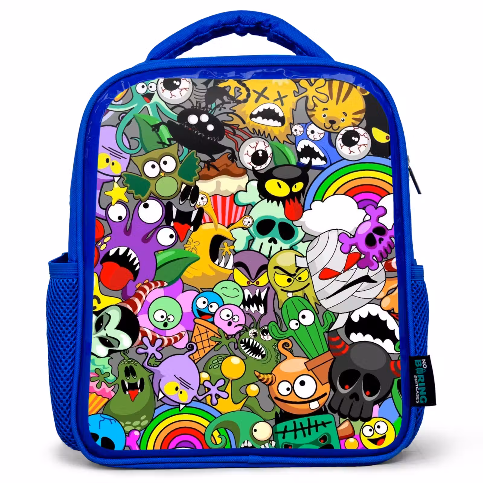 Kinderrugzak - Blauw - Kleurrijke Monstermix — 1