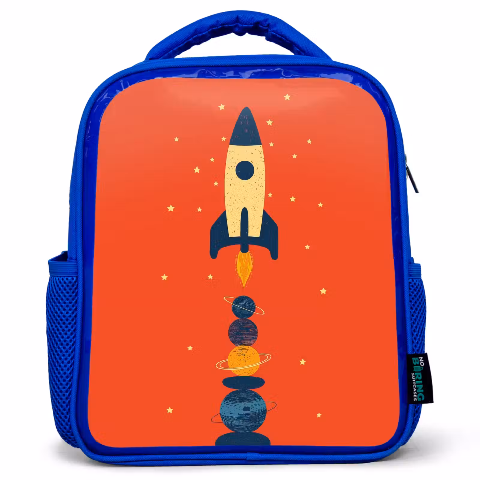 Kinderrugzak - Blauw - Raket - Planeten - Rood — 1
