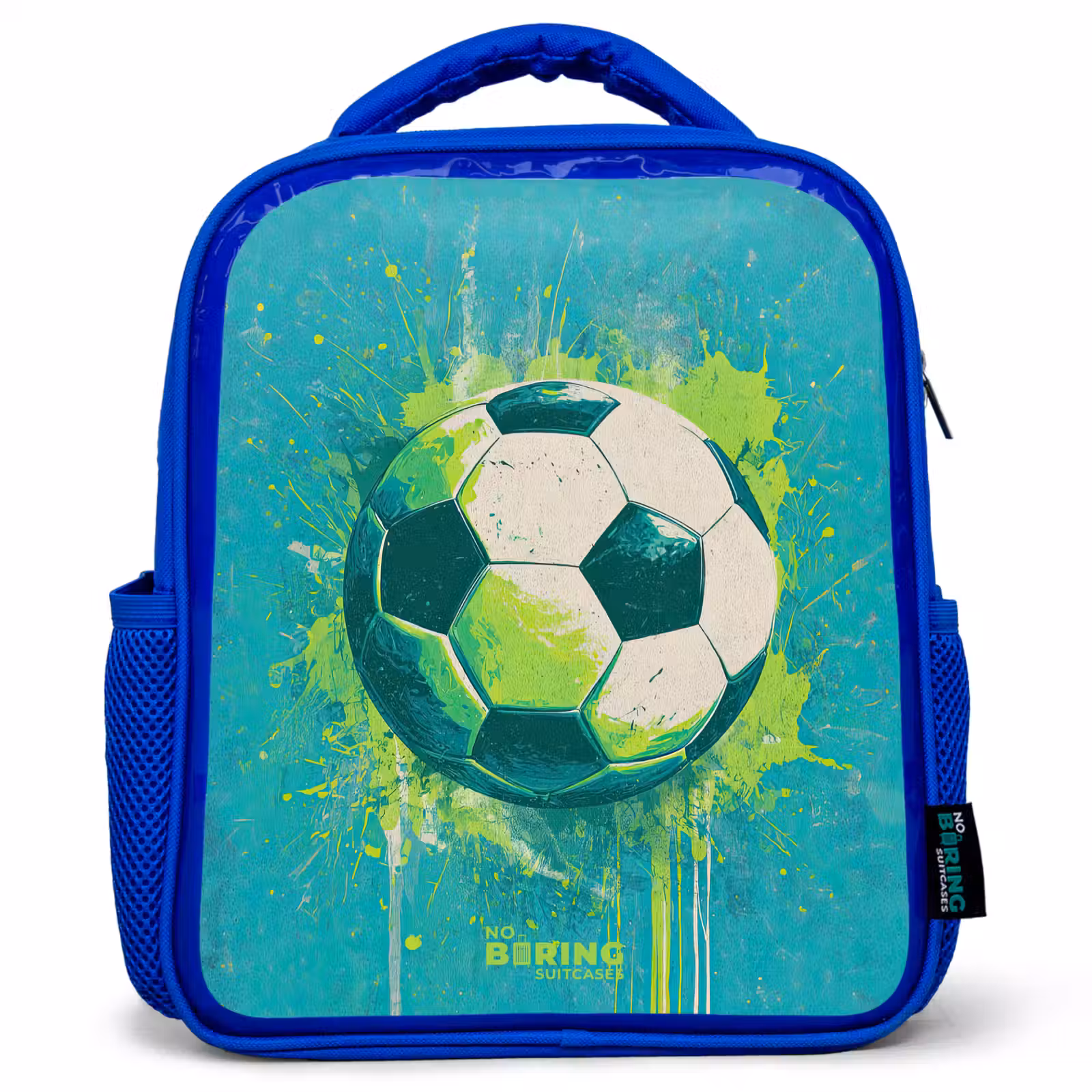 Kinderrugzak - Blauw - Voetbal - Verfspatten - Groen - Blauw — 1