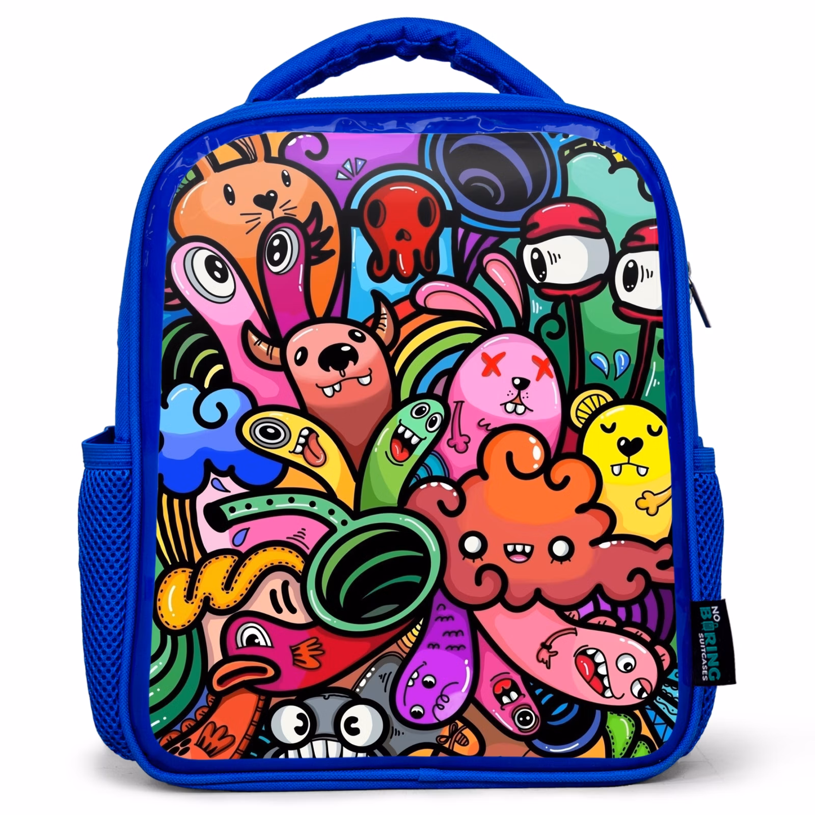 Kinderrugzak - Blauw - Vrolijke Monsterchaos — 1