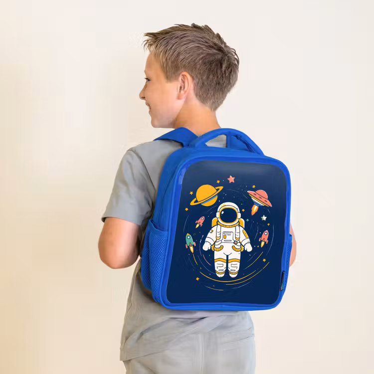Kinderrugzak - Blauw - Astronaut - Planeten - Raket — 3