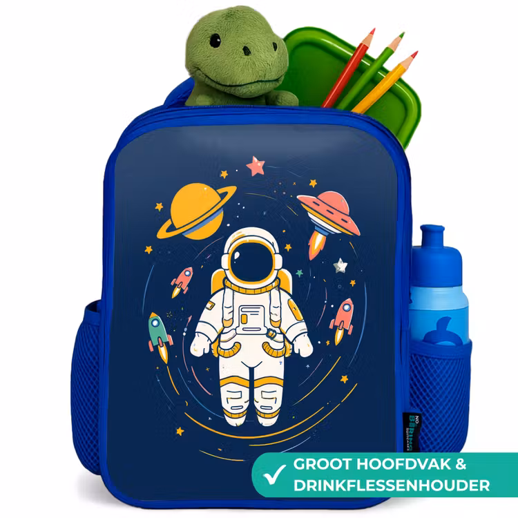 Kinderrugzak - Blauw - Astronaut - Planeten - Raket — 6