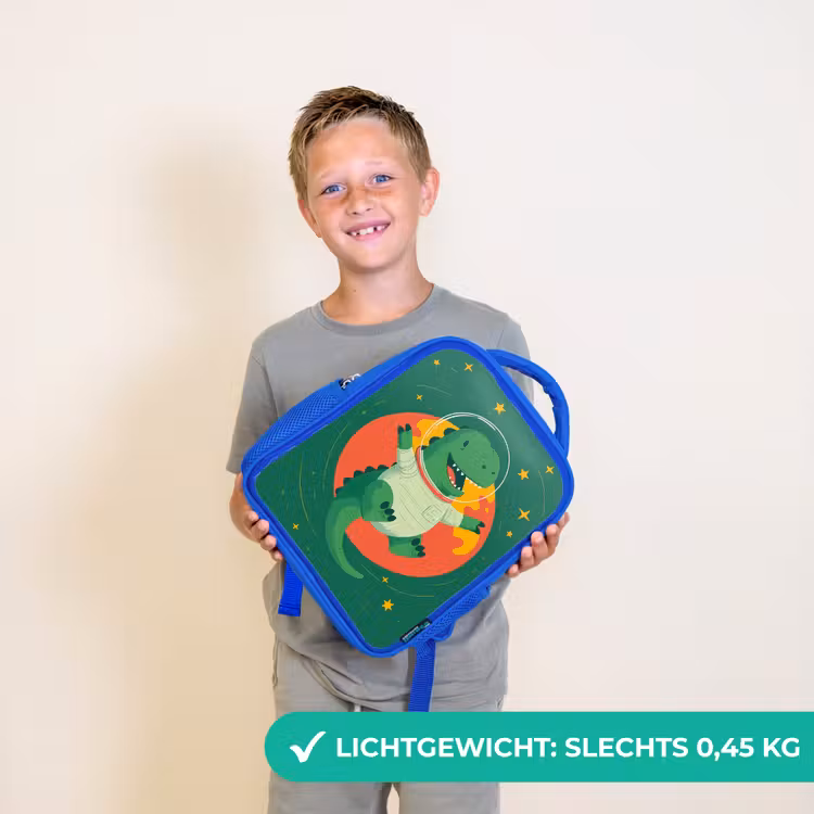 Kinderrugzak - Blauw - Dino - Groen - Planeet — 2