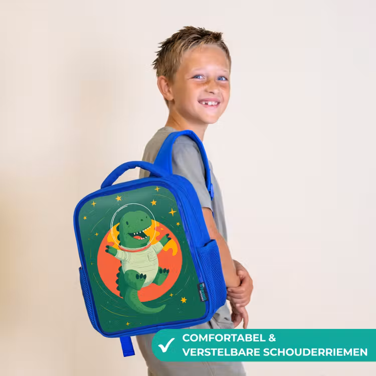 Kinderrugzak - Blauw - Dino - Groen - Planeet — 4
