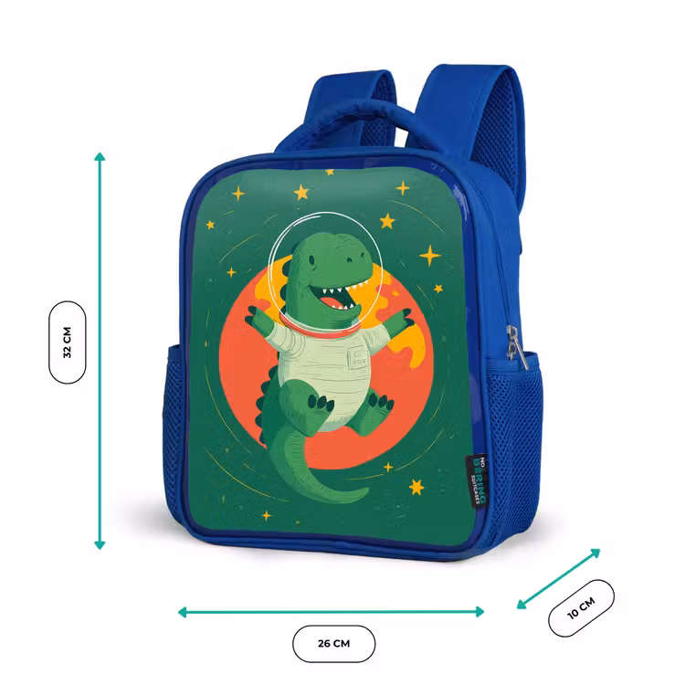 Kinderrugzak - Blauw - Dino - Groen - Planeet — 5