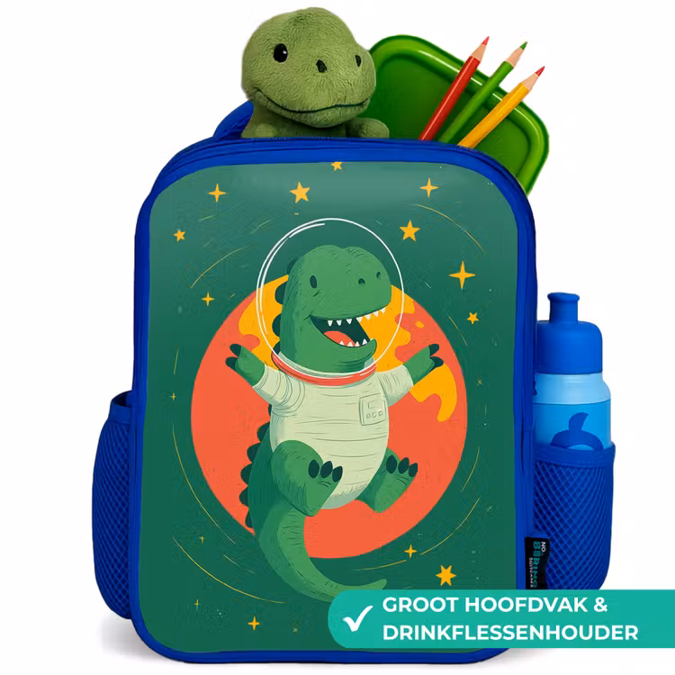 Kinderrugzak - Blauw - Dino - Groen - Planeet — 6