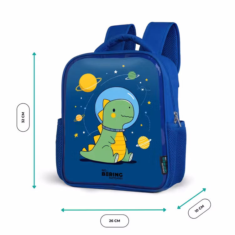 Kinderrugzak - Blauw - Dino - Planeet - Ster - Blauw — 5