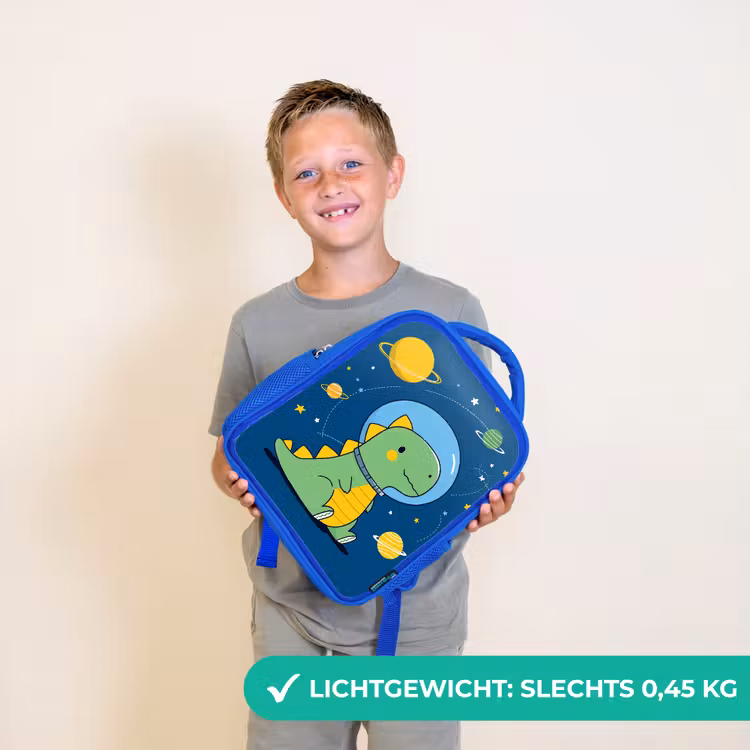 Kinderrugzak - Blauw - Dino - Ruimte - Planeten — 2
