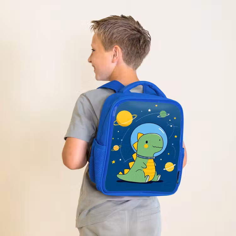 Kinderrugzak - Blauw - Dino - Ruimte - Planeten — 3