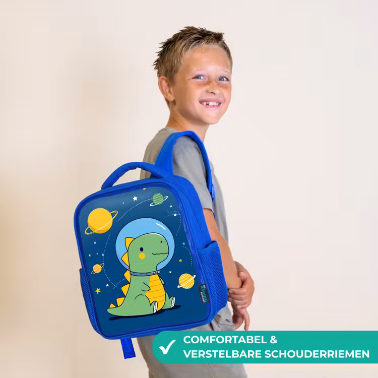 Kinderrugzak - Blauw - Dino - Ruimte - Planeten — 4