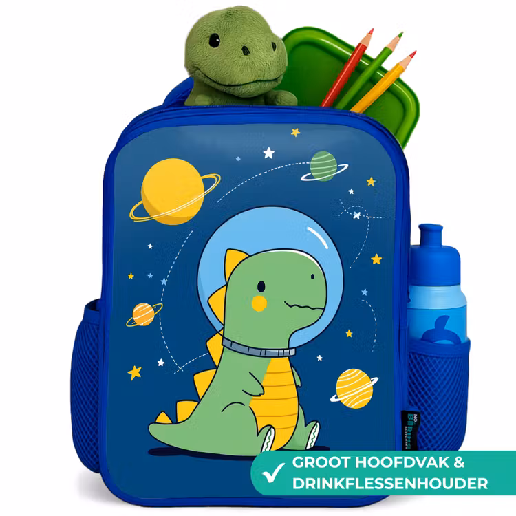 Kinderrugzak - Blauw - Dino - Ruimte - Planeten — 6