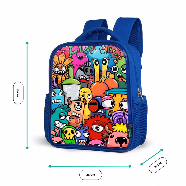 Kinderrugzak - Blauw - Monster met 1 Oog — 5
