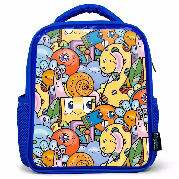 Kinderrugzak - Blauw - Monster met Stippen — 1