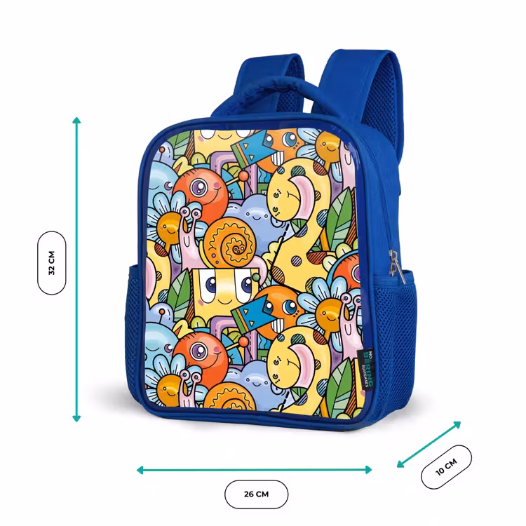 Kinderrugzak - Blauw - Monster met Stippen — 5